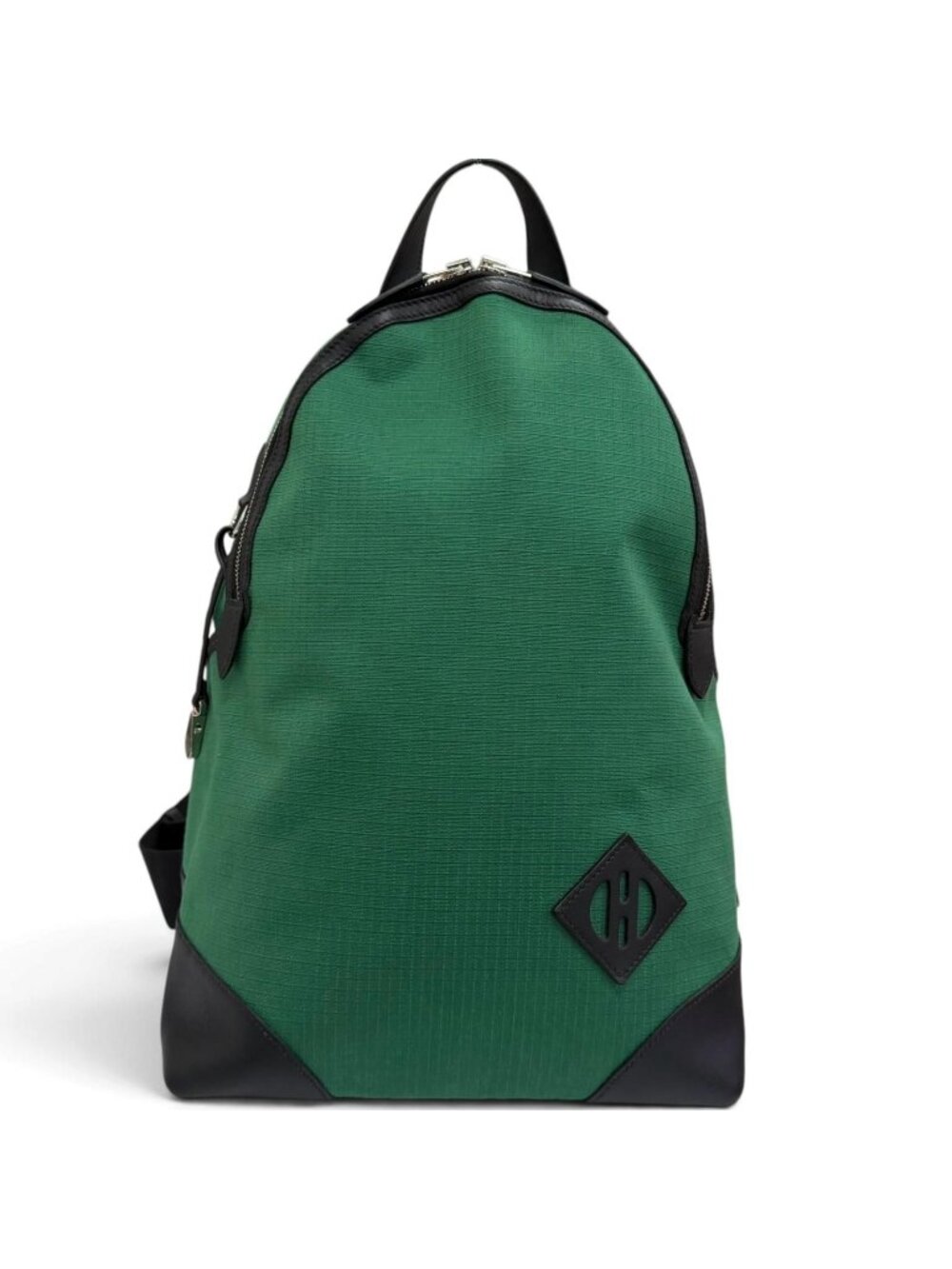 Hermes Toile Bivouac Veau Sac a Dos All Backpack Vert Moyane Noir